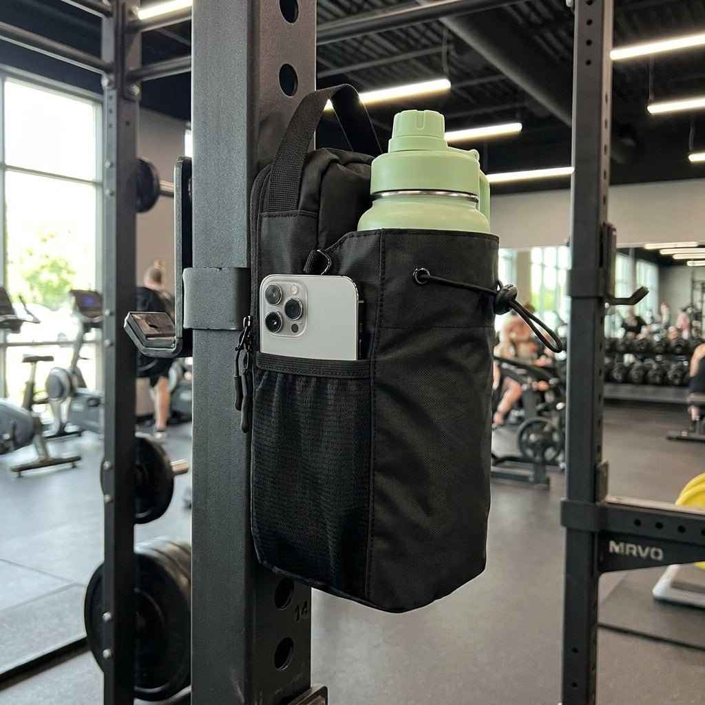 Magnetische Sporttasche für die Kniebeugenablage | Bodenfreie Aufbewahrung