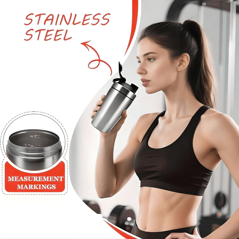 Stainless Steel Protein Shaker - HoldTheGear
